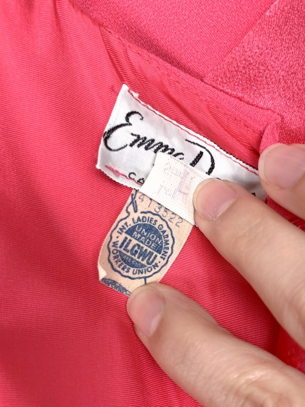 1960s Emma Domb evening gown pink empire waist regency style dress fits size 0 - Picture 8 of 15